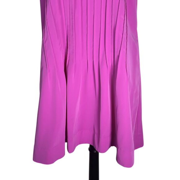 Ralph Lauren Women's Dress Purple Pleated A-Line Pockets Sleeveless Shift Sz 12 - Picture 6 of 8